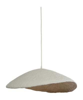 Light & Living - Lonia hanglamp 71x53,5x23 cm - crème|antiek brons