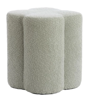 Light & Living - Nalani poef 38x38x45 cm bouclé - mint groen