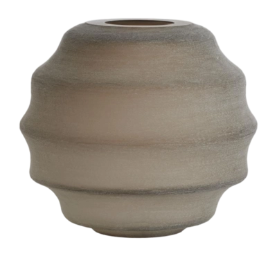 Light & Living - Nayoro vaas Ø32,5x29 cm - glas mat lichtbruin