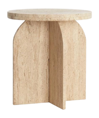 Light & Living - Otinia ronde bijzettafel Ø41x48 cm - travertin zand