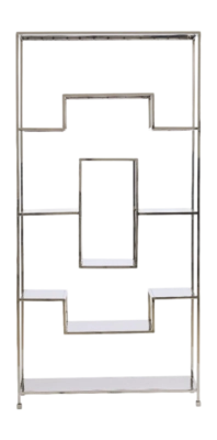Light & Living - Rezina stellingkast 100x30x205 cm - nikkel
