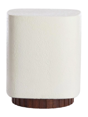 Light & Living - Seddon bijzettafel 37x34x45 cm - crème+bruin