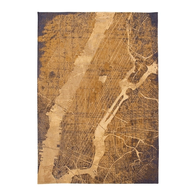 Louis de Poortere Cities Vloerkleed 170 x 240 cm - Gatsby Gold