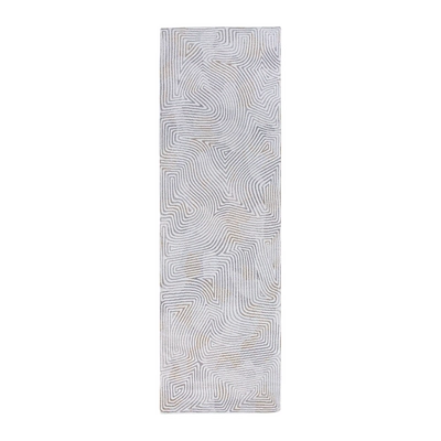 Louis de Poortere Coral Meditation Runner 80 x 250 cm - Oyster White