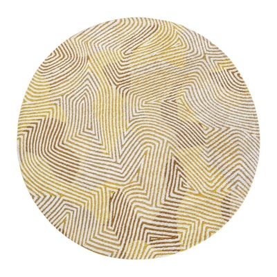 Louis de Poortere Coral Meditation Vloerkleed Ø 240 cm - Yellow Hippy