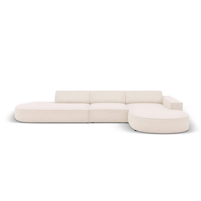Micadoni Jodie Hoekbank Rechts Afgerond - Links Open  5-zits - Chenille - Crème