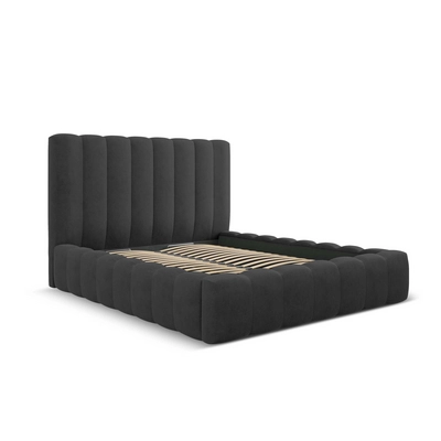 Milo Casa Bedframe Gina met Opbergruimte - 180 x 200 cm - Geweven - Antraciet