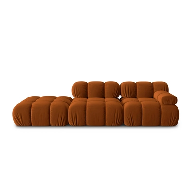 Milo Casa Tropea Modulaire 2-zitsbank Links Open met Hocker - Terracotta