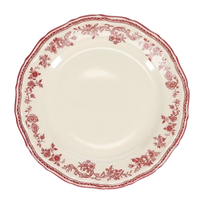 Salt & Pepper Cyril Ontbijtbord Ivory / Burgundy Burgundy 21 cm (Set van 4)