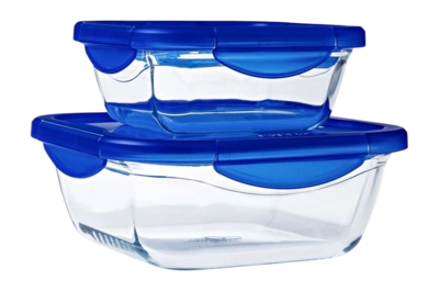 Pyrex Cook & Go Ovenschaal Oven Vierkant met Deksel (Set van 2)