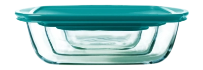 Pyrex Cook & Store Ovenschaal Rechthoek met Deksel (Set van 3)