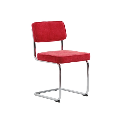 Rebellenclub Luxor Eetkamerstoel - Set van 4 - Rood Ribstof
