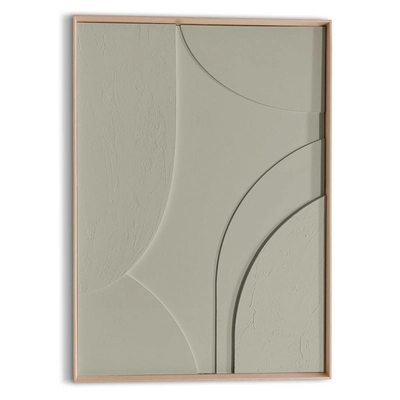 Reinders - Terrace Relief Art Schilderij - 70 x 50 cm - Sage Green