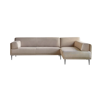 Tikamoon - Finn - Hoekbank rechts in ecru stof 270 x 180 cm