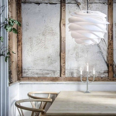 Umage Carmina Mini hanglamp white - met koordset zwart - Ø 32 cm