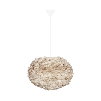 Umage Eos Large hanglamp light brown - met koordset wit - Ø 65 cm