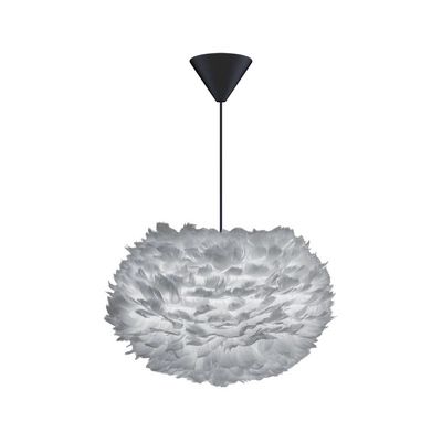 Umage Eos Medium hanglamp light grey - met koordset zwart - Ø 45 cm