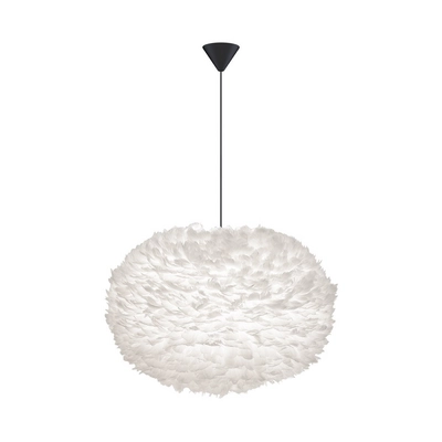 Umage Eos X-large hanglamp white - met koordset zwart - Ø 75 cm