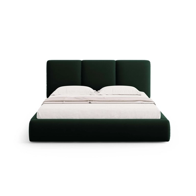 Windsor & Co Horizon Bedframe met Opbergvak - 140 x 200 cm - Fluweel - Flessengroen