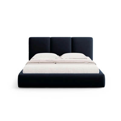Windsor & Co Horizon Bedframe met Opbergvak - 160 x 200 cm - Fluweel - Donkerblauw