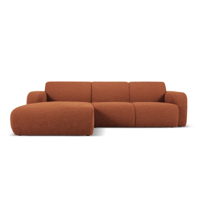 Windsor & Co Lola Hoekbank met Chaise Longue Links - Bouclé - Bruin