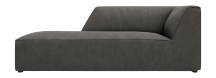 Windsor & Co Sao Chaise Longue Links - Ribstof - Donkergrijs