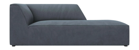 Windsor & Co Sao Chaise Longue Rechts - Ribstof - Blauw
