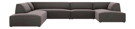 Windsor & Co Sao U-bank - Hoek Links - Velvet - Donkergrijs